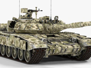 tank t 90 khaki 3D Model