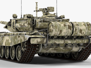 tank t 90 khaki Model 3D