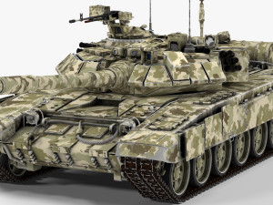 tank t 90 khaki Model 3D