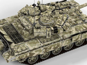 tank t 90 khaki 3D Model