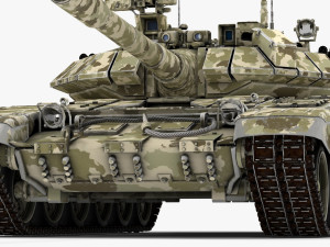 tank t 90 khaki Model 3D