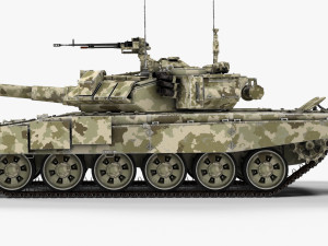 tank t 90 khaki Model 3D