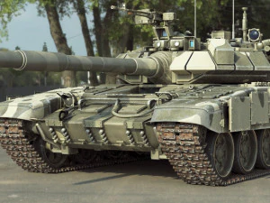 tank t 90 khaki 3D Model