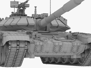 tank t 90 khaki Model 3D
