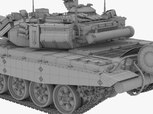 tank t 90 khaki 3D Model