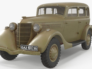 gaz 61 Modelo 3D