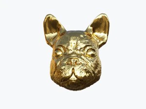 sculpted dog head 3D Model