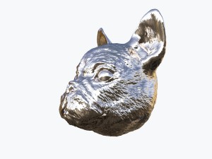 sculpted dog head 3D मॉडल