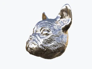 sculpted dog head 3D Model