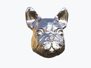 sculpted dog head 3D मॉडल