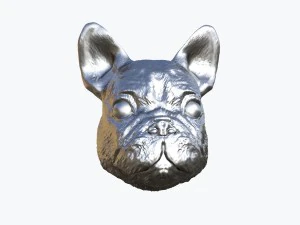 sculpted dog head 3D Model