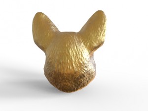 sculpted dog head 3D मॉडल