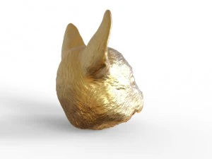 sculpted dog head 3D Model