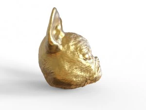 sculpted dog head 3D Model