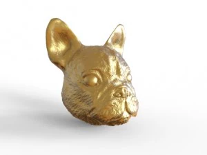 sculpted dog head 3D Model