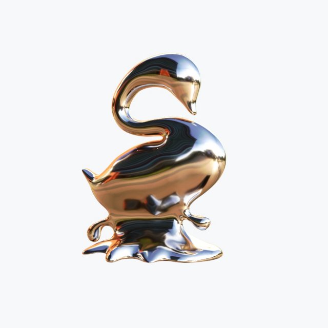 swan Model 3D .c4d .max .obj .3ds .fbx .stl .blend 