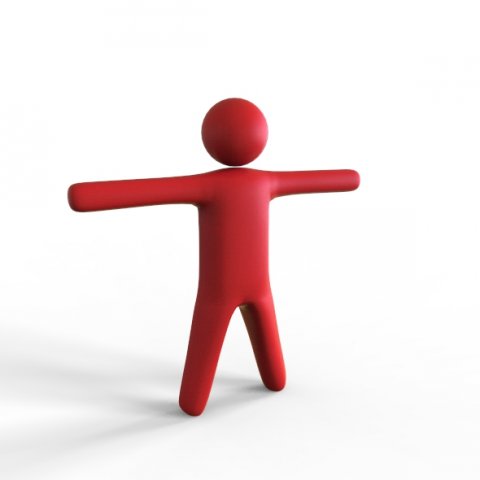 stick man Model 3D .c4d .max .obj .3ds .fbx .stl .blend 
