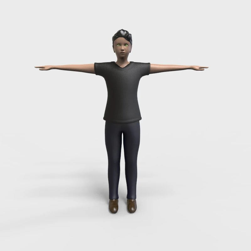 low poly rigged male character 3D Model .c4d .max .obj .3ds .fbx .stl .blend