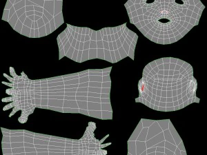 low poly rigged male character 3D Model