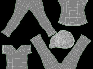low poly rigged male character 3D Model