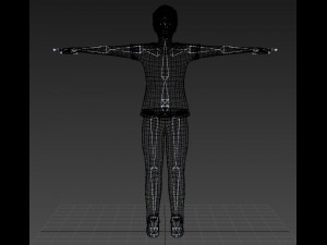 low poly rigged male character 3D-Modell