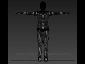 low poly rigged male character 3D Model