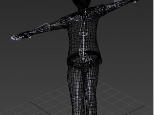 low poly rigged male character 3D-Modell