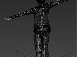 low poly rigged male character 3D Model
