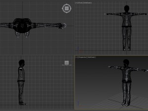 low poly rigged male character 3D-Modell