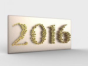 new year 2016 Modello 3D