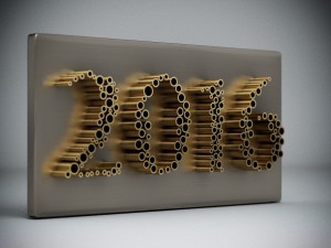 new year 2016 3D Model