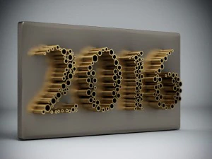 new year 2016 3D Model