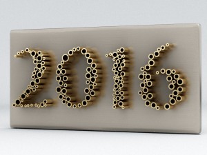 new year 2016 3D Model