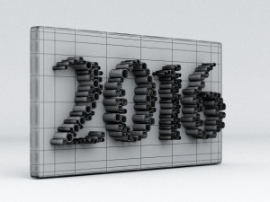 new year 2016 3D Model