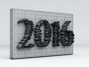 new year 2016 3D Model