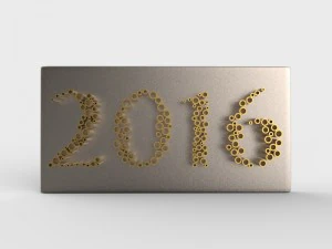 new year 2016 3D Model