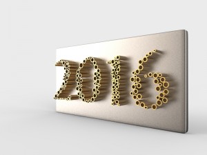 new year 2016 3D Model