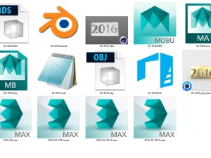 2016 new year 3D Model