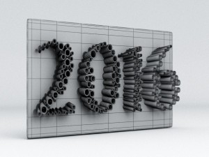 2016 new year 3D Модель