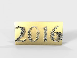 2016 new year 3D Model