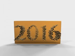 2016 new year 3D Model