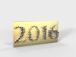 2016 new year 3D Model