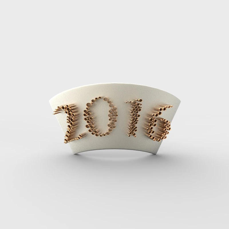 new year 2016 3D Model .c4d .max .obj .3ds .fbx .stl .blend