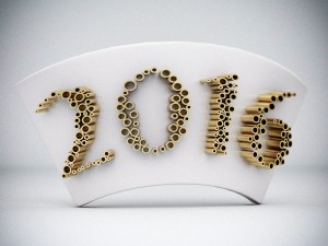 new year 2016 3D Model