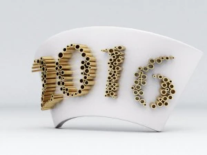 new year 2016 3D Model