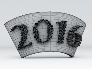 new year 2016 3D Model