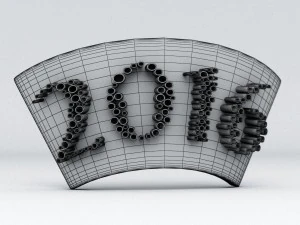 new year 2016 3D Model