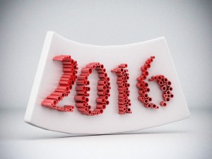new year 2016 Modello 3D
