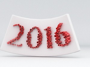 new year 2016 3Dモデル