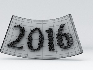 new year 2016 3Dモデル